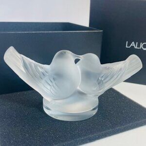 Lalique Signed Colombes Lovebirds